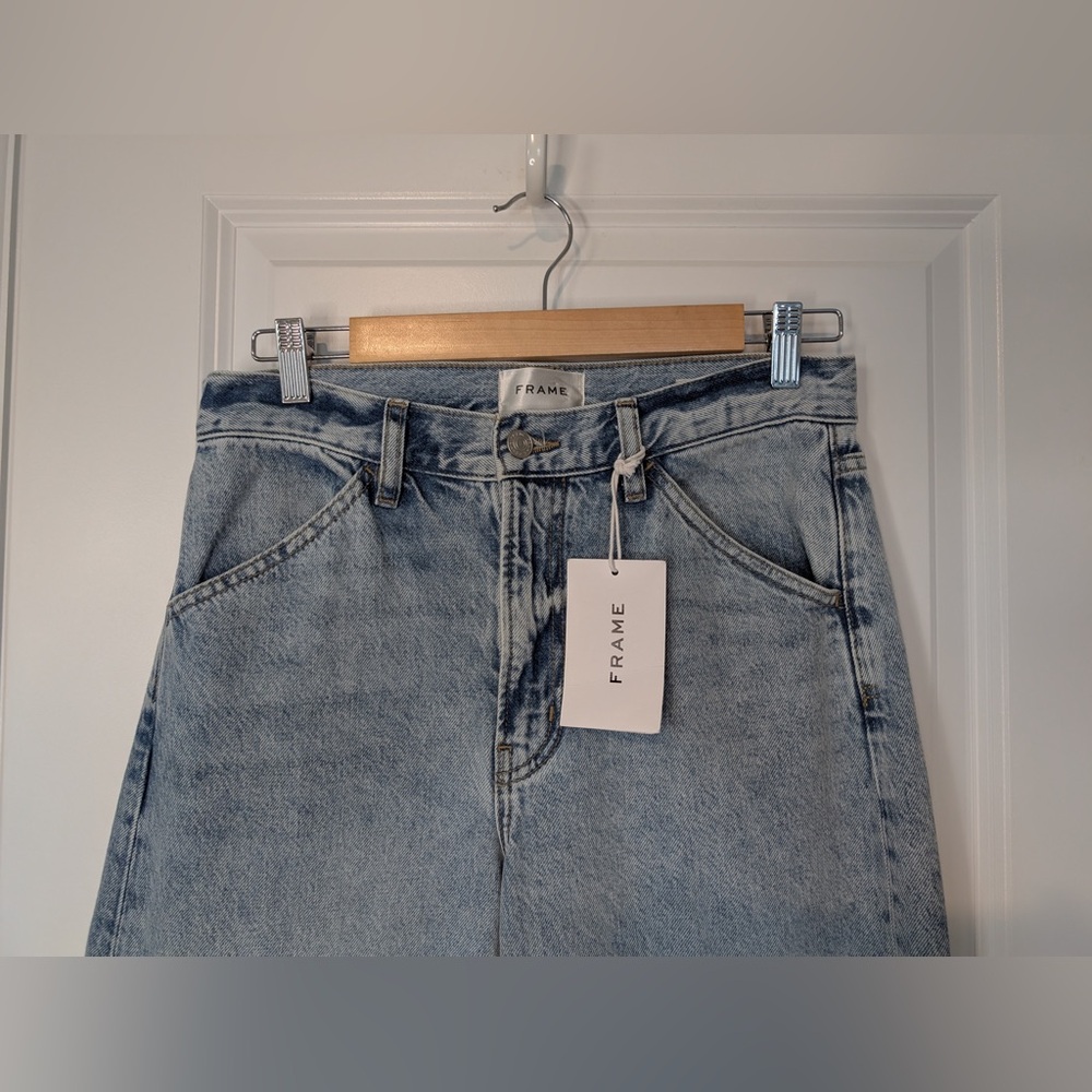 Frame Le Baggy Palazzo Jeans Fairytale Wash Multicolor Denim NWT Size 26 - Picture 4 of 12